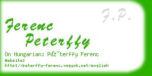 ferenc peterffy business card